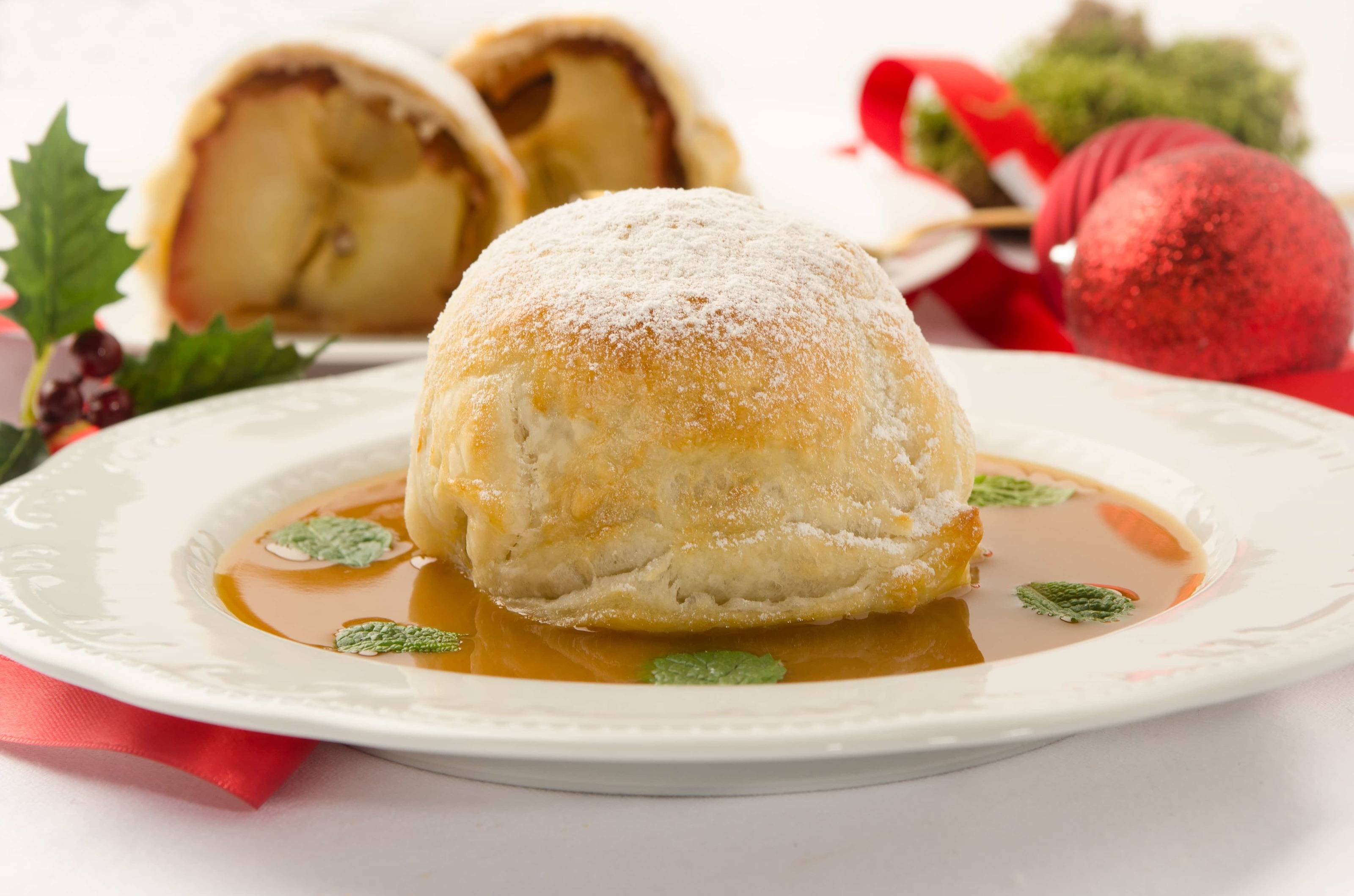 Bratapfeltascherln mit Karamellsauce Rezept