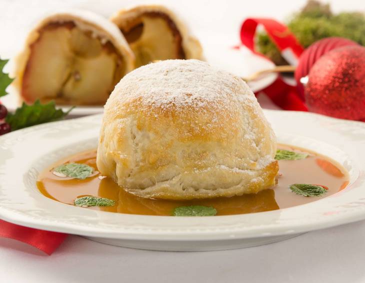Bratapfeltascherln mit Karamellsauce Bratapfeltascherln mit Karamellsauce