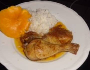 Hendl mit Langkornreis Hendl mit Langkornreis