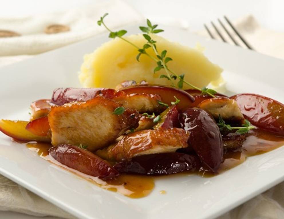 Truthahn mit karamellisierten Zwetschken Truthahn mit karamellisierten Zwetschken