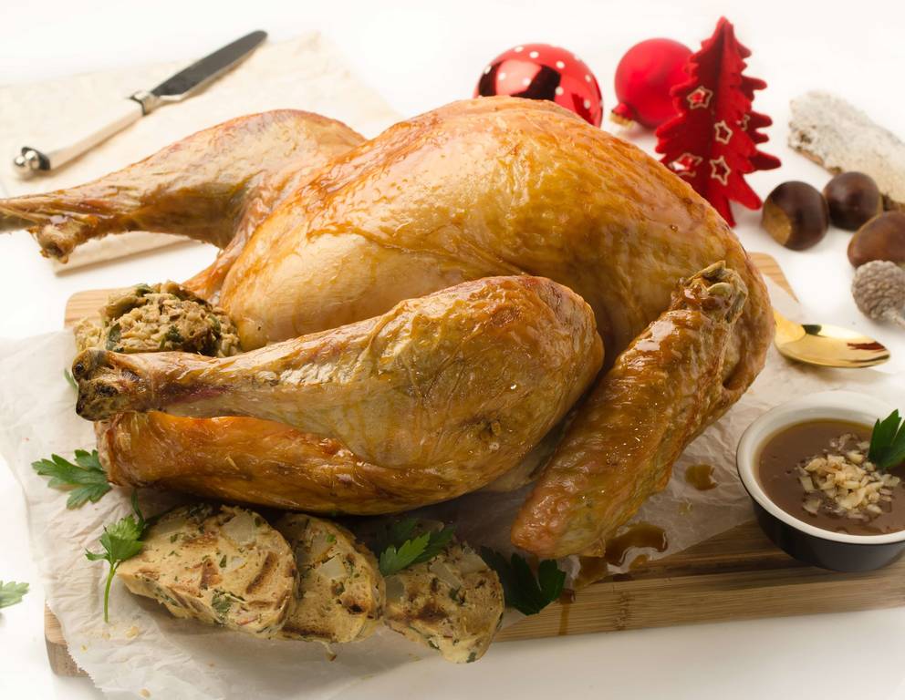 Truthahn mit Birnen-Maroni-Füllung Truthahn mit Birnen-Maroni-Füllung