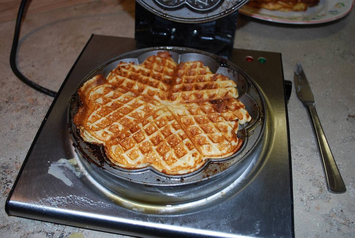 Hüttenkäse-Waffeln