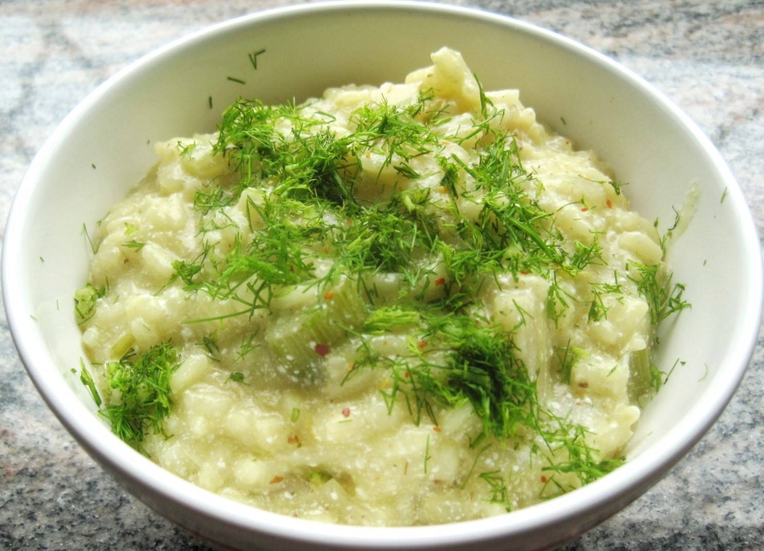 Risotto mit Fenchel und Ziegenkäse