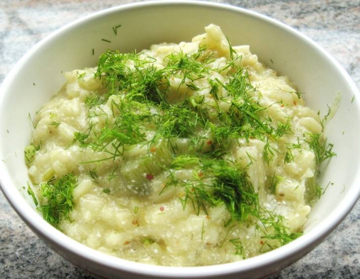 Risotto mit Fenchel und Ziegenkäse