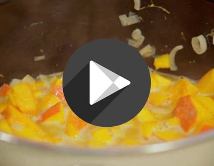 Wie bereitet man Kürbiscremesuppe zu?