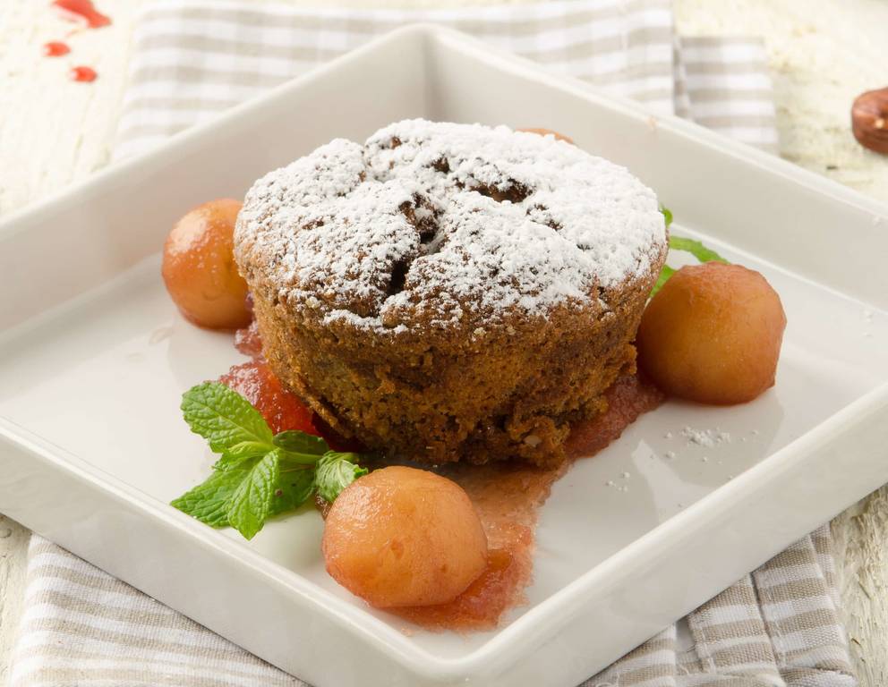 Nussauflauf mit Gewürzäpfeln Nussauflauf mit Gewürzäpfeln