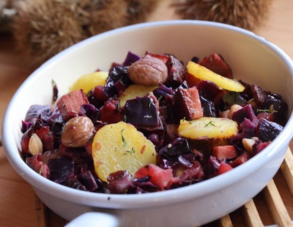 Maroni-Rotkraut Gröstl Maroni-Rotkraut Gröstl