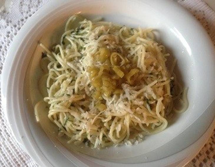 Spaghetti mit Knoblauch und Öl