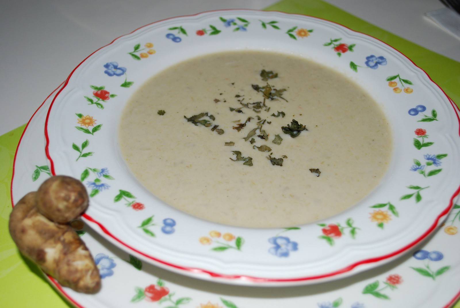 Lauchcremesuppe mit Topinambur