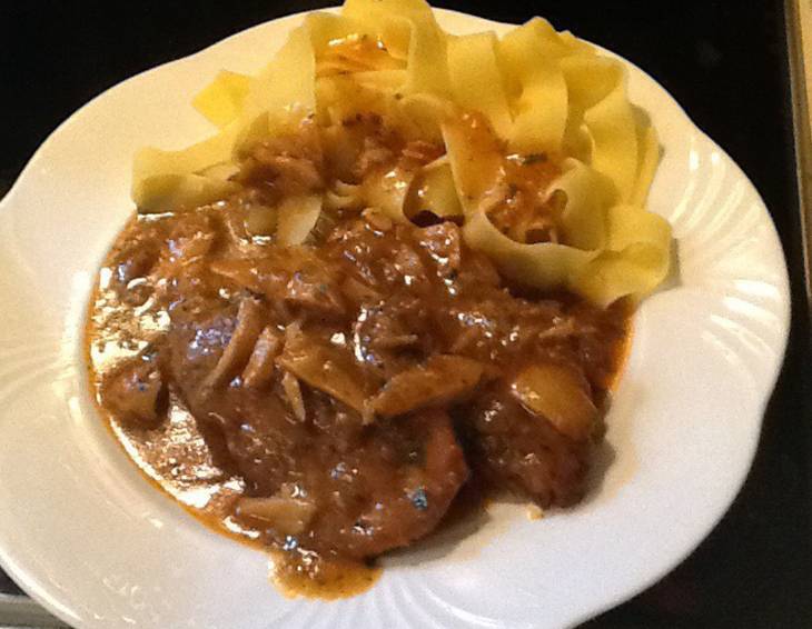 Rindsschnitzel mit Steinpilzen Rindsschnitzel mit Steinpilzen