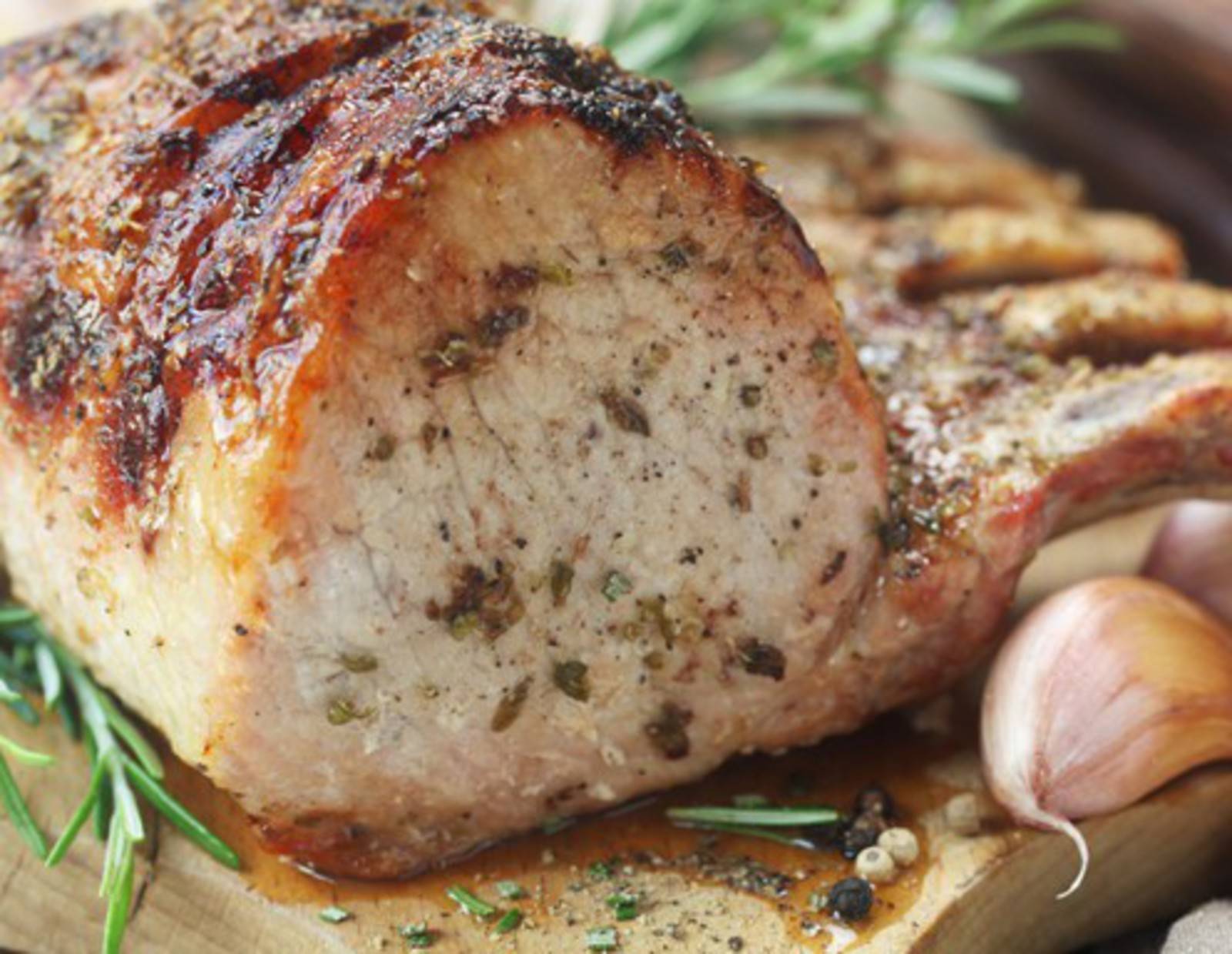 Schweinskarre mit Calvados und Honig