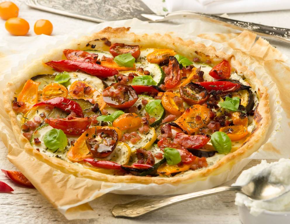 Gemüseauflauf mit Speck Gemüseauflauf mit Speck