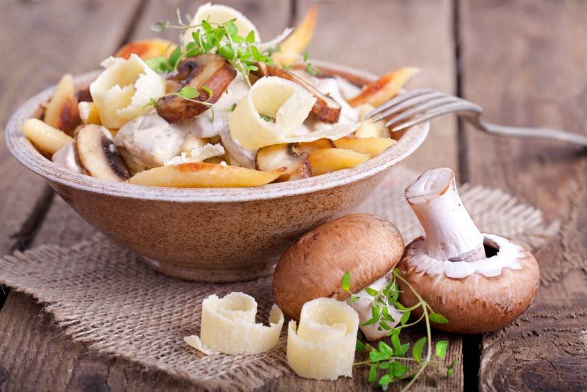 Schupfnudelpfanne mit Champignons Rezept
