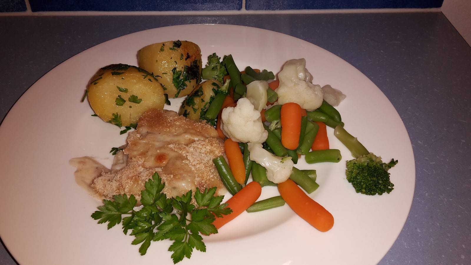 Gratiniertes Dorschfilet