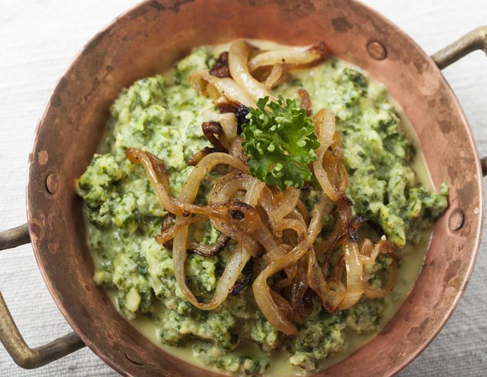 Käsespätzle mit Blattspinat Käsespätzle mit Blattspinat