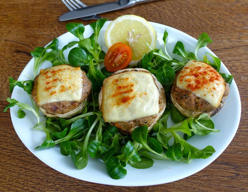 Gefüllte Riesenchampignons Gefüllte Riesenchampignons