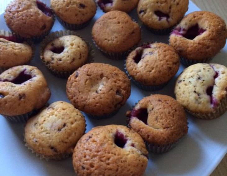 Saftige Himbeermuffins Saftige Himbeermuffins