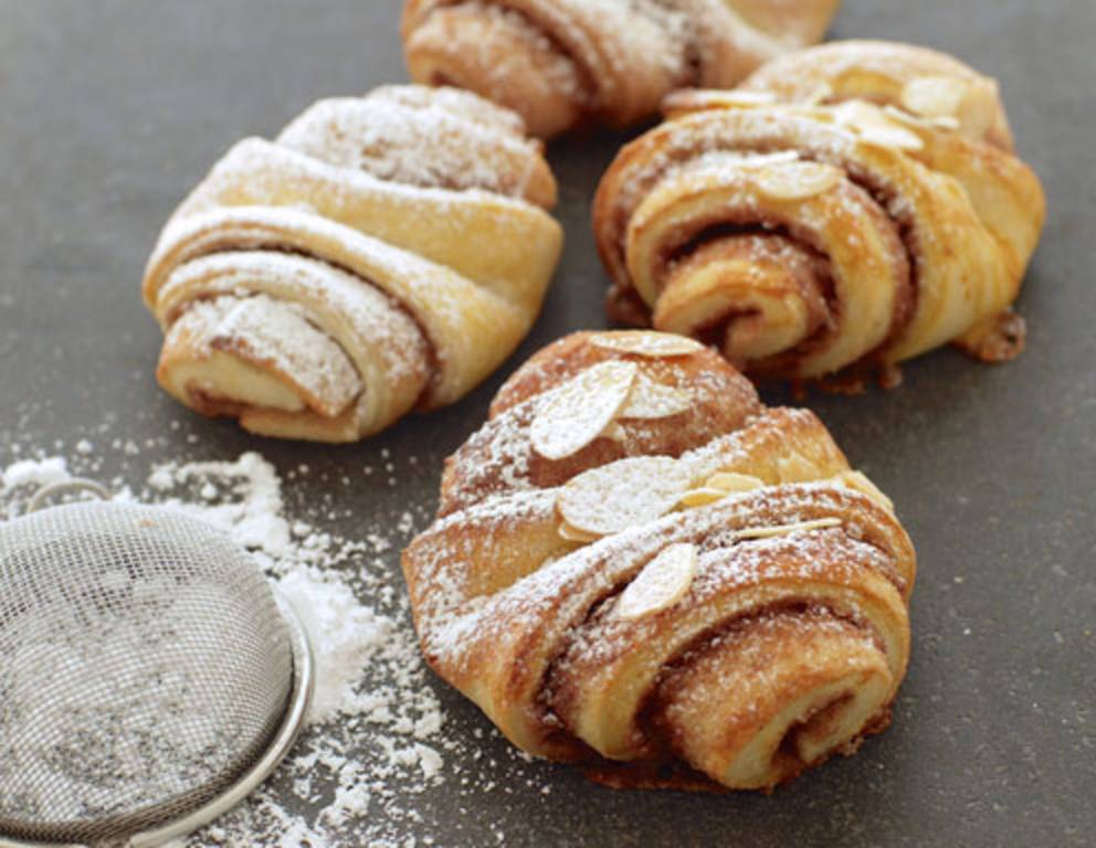 Franzbrötchen mit Zimt Franzbrötchen mit Zimt