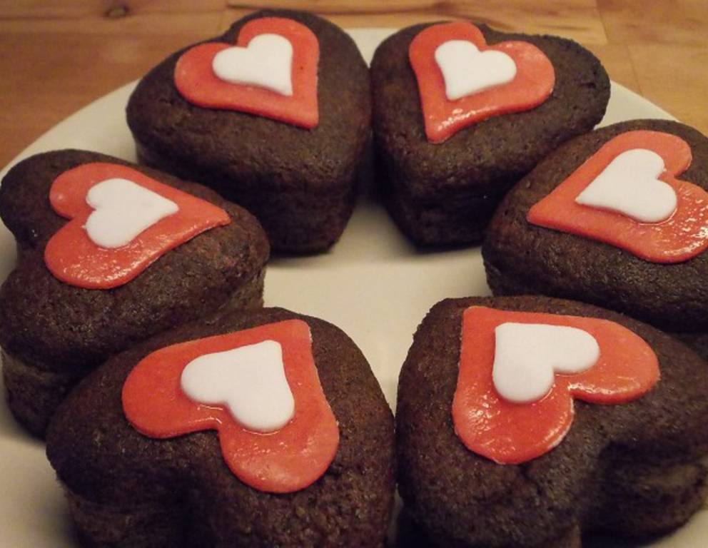 Mohn-Muffins in Herzform Mohn-Muffins in Herzform