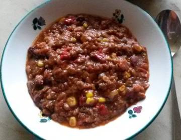 Chili con carne mit Faschiertem Chili con carne mit Faschiertem