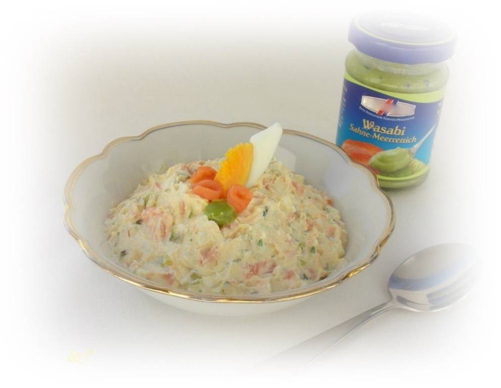 Lachs-Aufstrich mit Wasabi Lachs-Aufstrich mit Wasabi