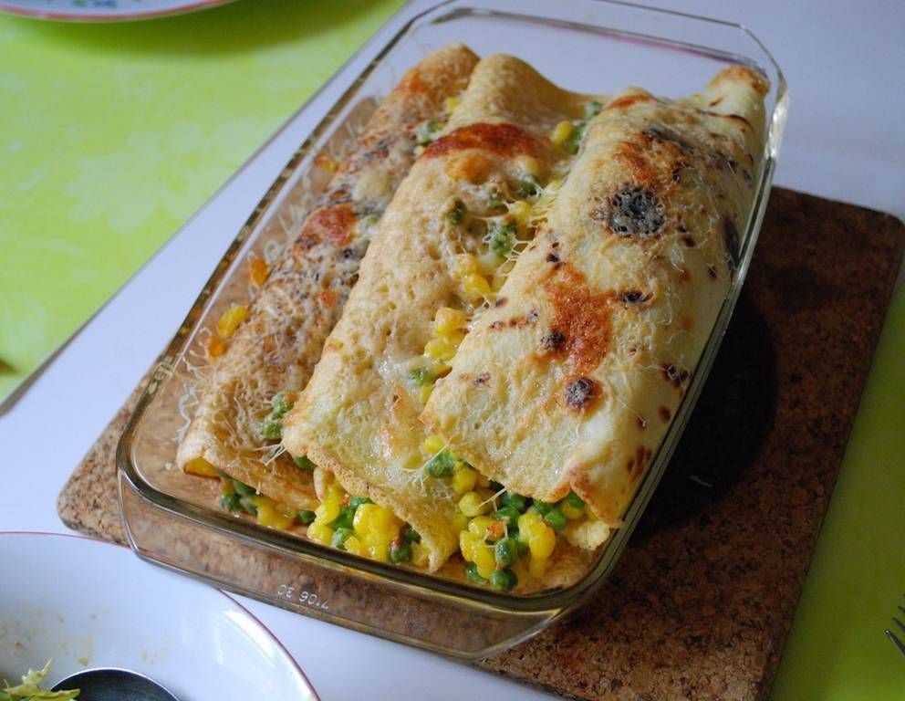 Überbackene Gemüsepalatschinken Überbackene Gemüsepalatschinken