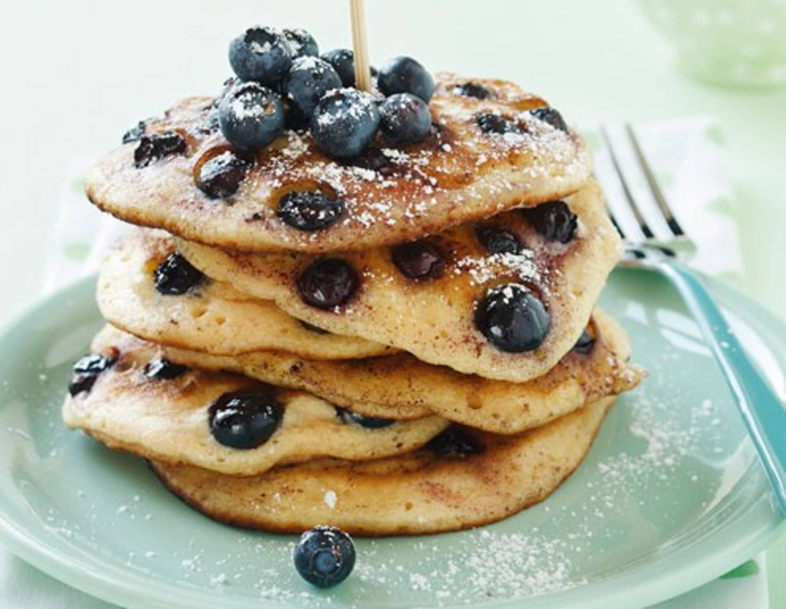 Pancakes mit Heidelbeeren