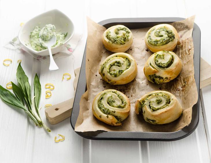 Bärlauch-Topfen-Schnecken Bärlauch-Topfen-Schnecken