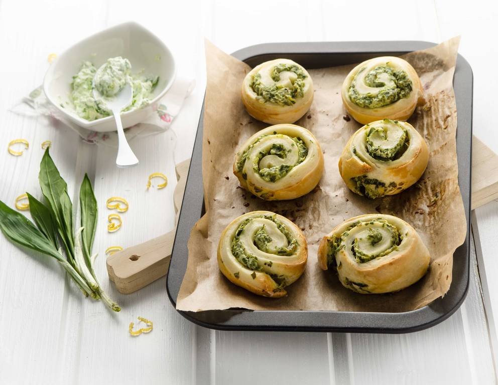 Bärlauch-Topfen-Schnecken Bärlauch-Topfen-Schnecken