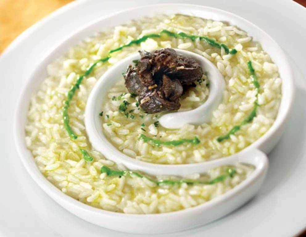 Risotto mit Venusmuscheln und Flusskrebsen Risotto mit Venusmuscheln und Flusskrebsen