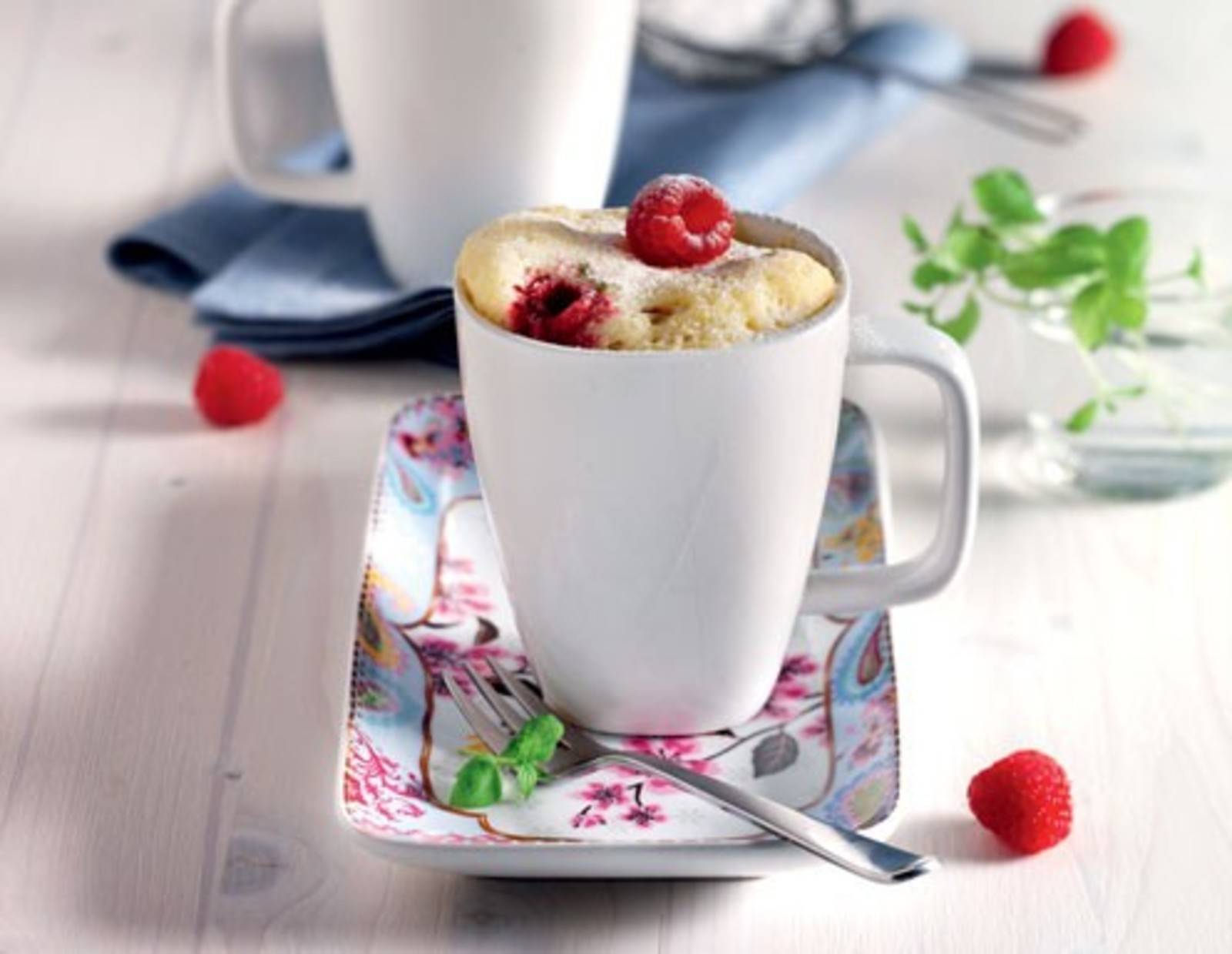 Himbeer-Minz-Mug-Cakes Rezept