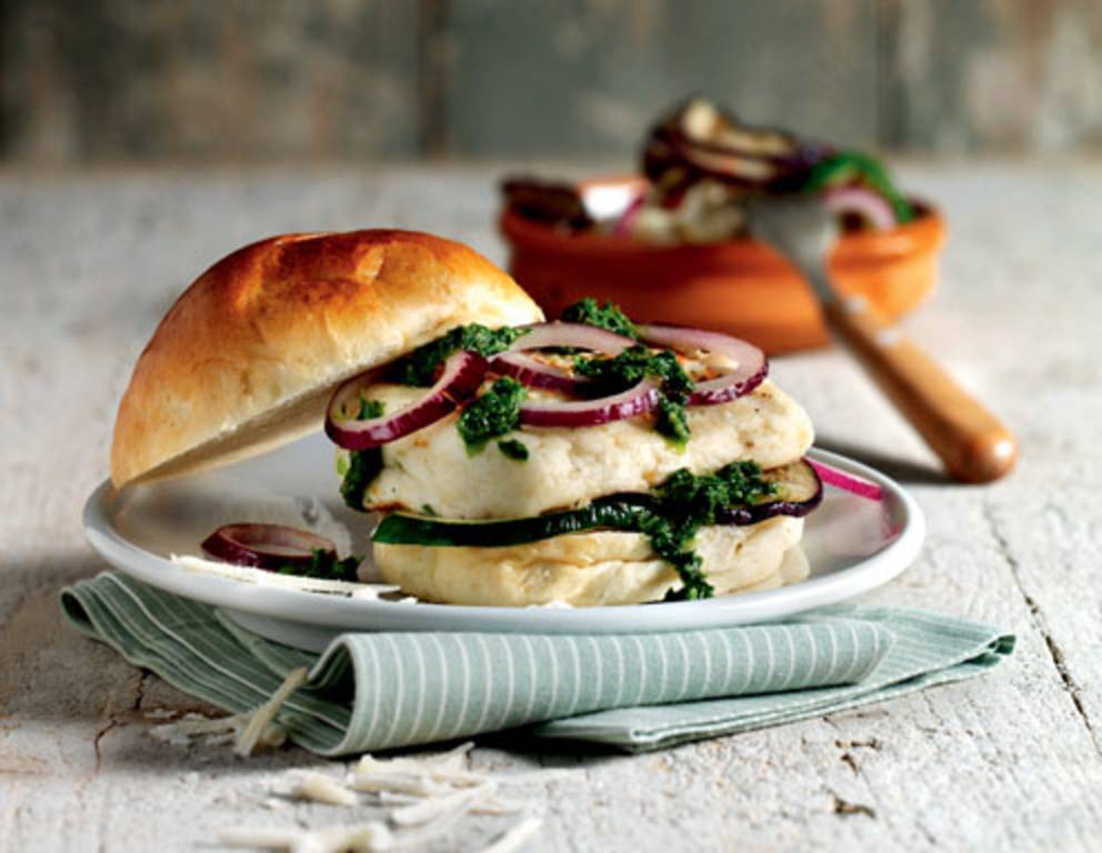 Bärlauch-Käse-Burger Bärlauch-Käse-Burger