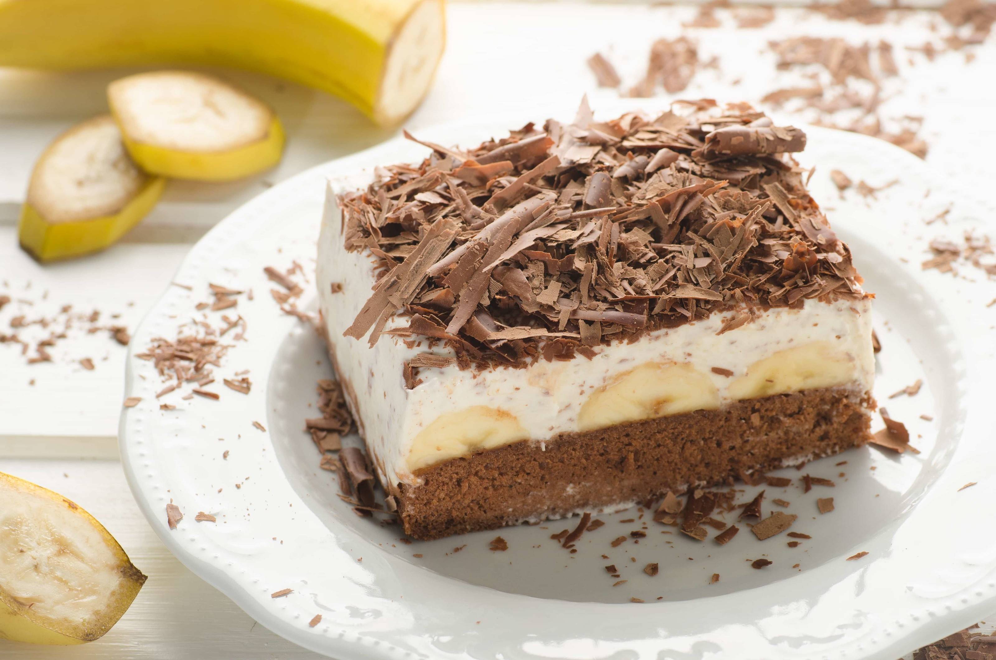 Bananenschnitten mit Schokoblättchen 