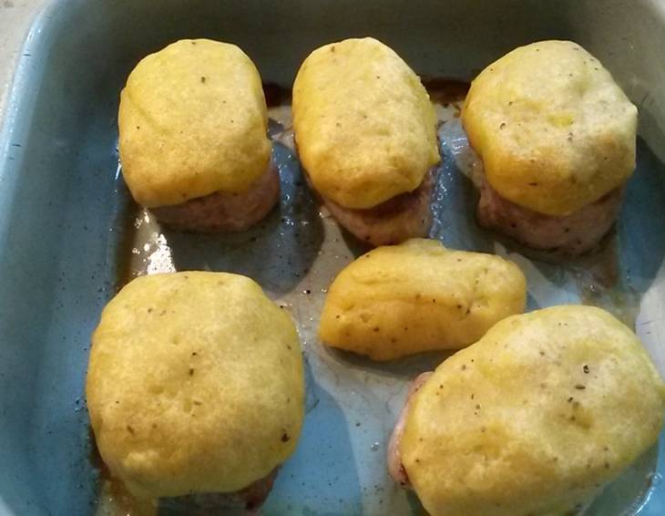 Schweinslungenbraten mit Haube Schweinslungenbraten mit Haube