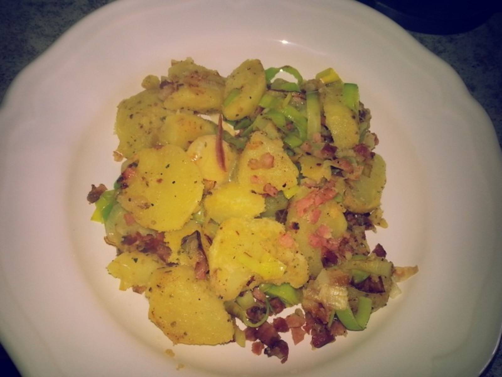 Kartoffel-Lauch-Speck-Pfanne