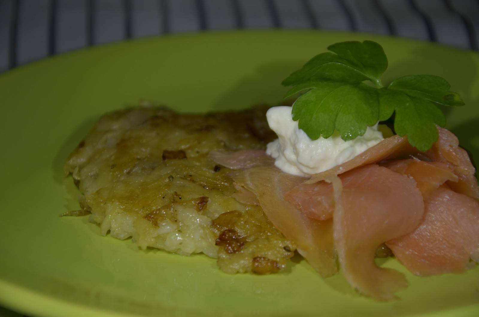 Räucherlachs auf Rösti