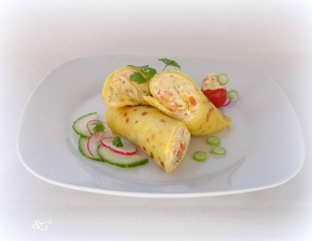 Palatschinken mit Lachscreme Palatschinken mit Lachscreme