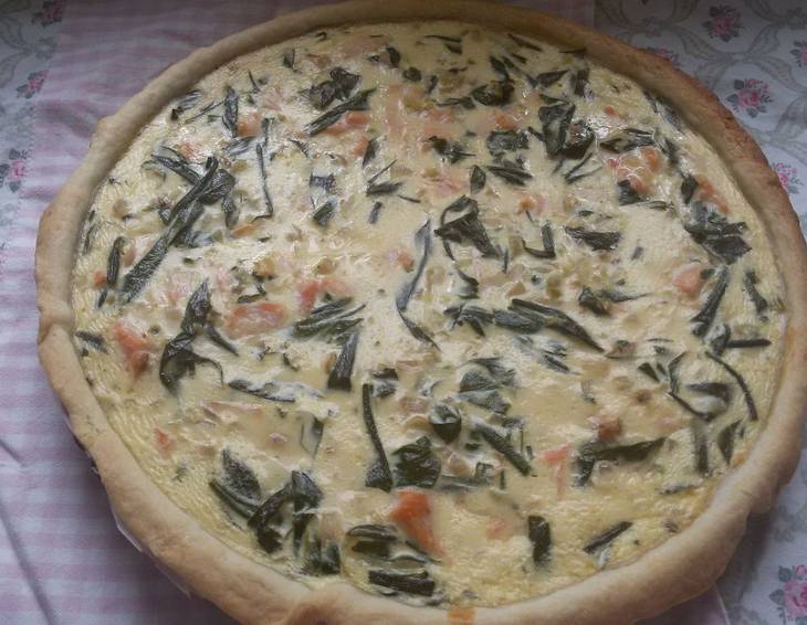 Bärlauch-Räucherlachs-Quiche