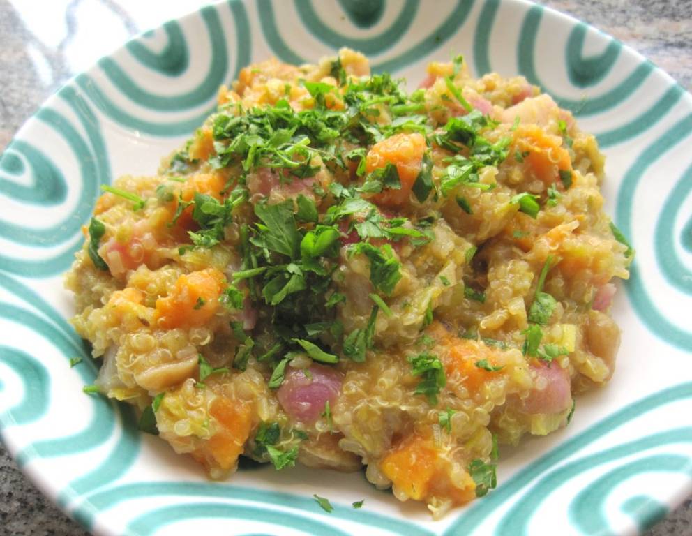 Quinotto mit Süßkartoffeln und Radieschen Quinotto mit Süßkartoffeln und Radieschen