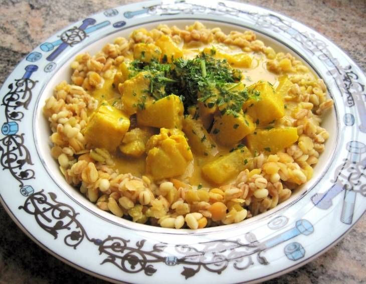 Fischcurry mit Ananas