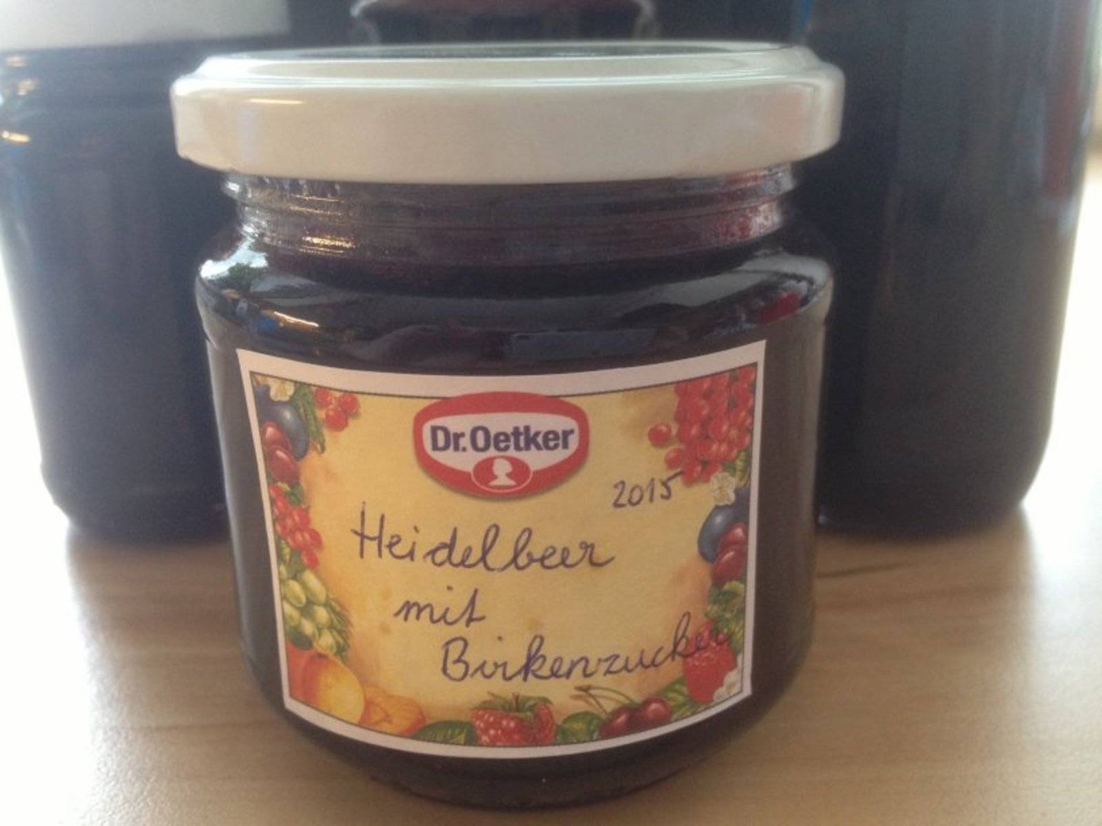 Heidelbeermarmelade mit Birkenzucker