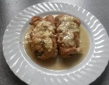 Putenschnitzel mit Bärlauch-Frischkäsefüllung