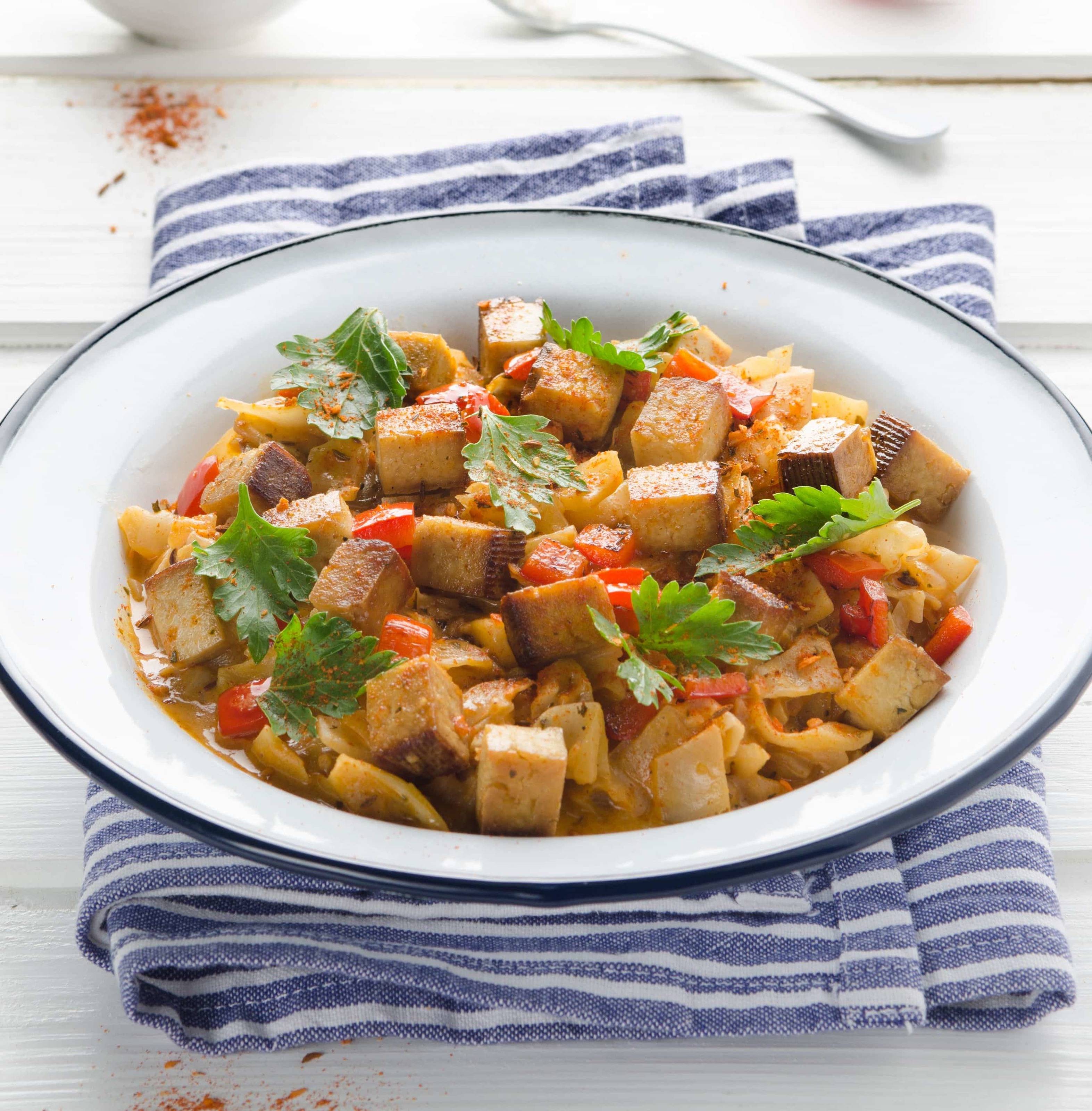 Cremiges Paprikakraut mit Tofu
