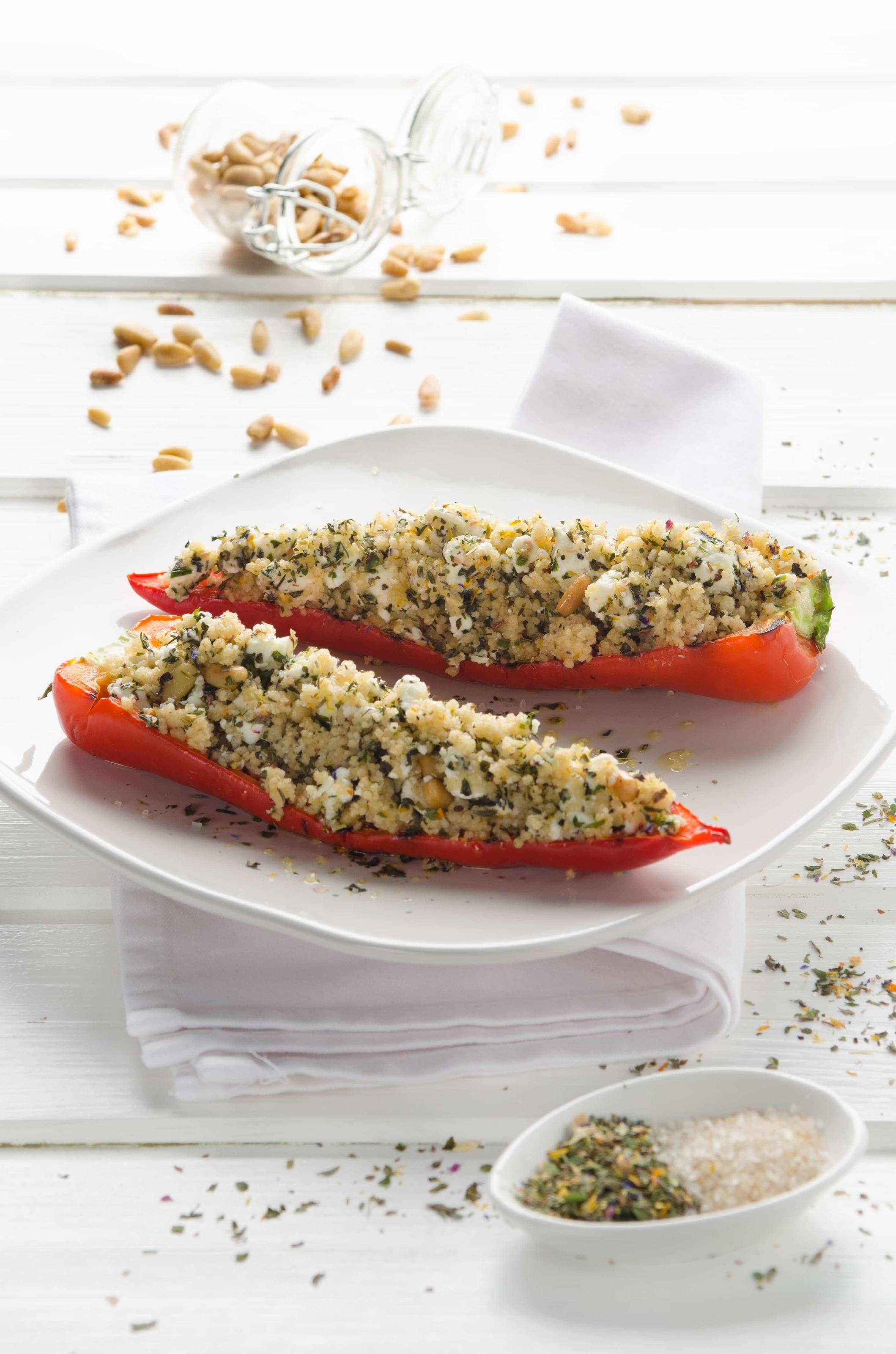 Gefüllte Spitzpaprika mit Couscous Rezept