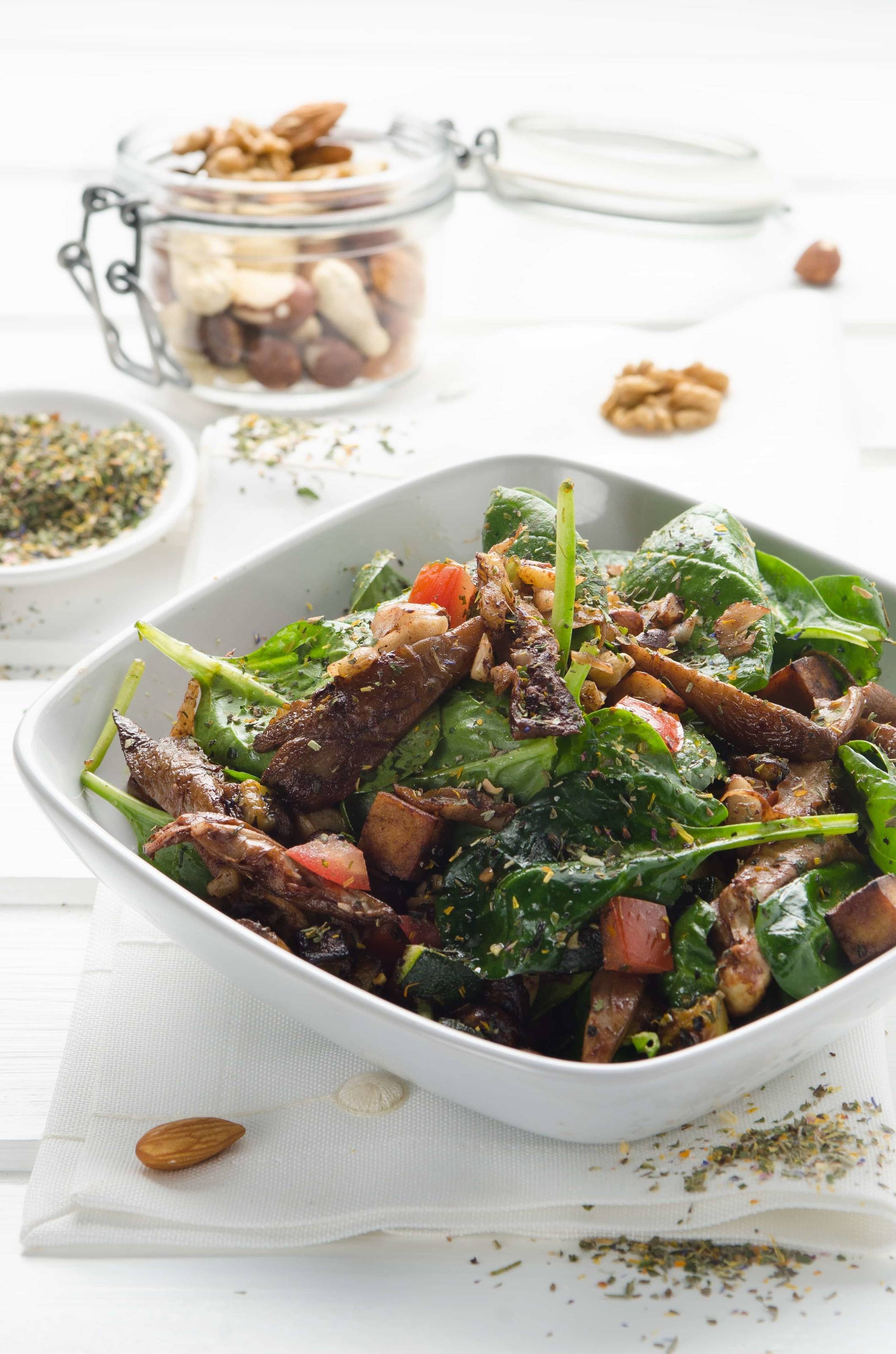 Spinatsalat mit Tofu Spinatsalat mit Tofu