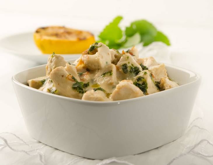 Hühnergeschnetzeltes in Weißweinsauce Hühnergeschnetzeltes in Weißweinsauce