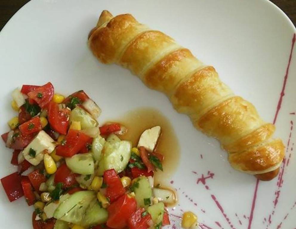 Würstel im Käse-Schlafrock Würstel im Käse-Schlafrock