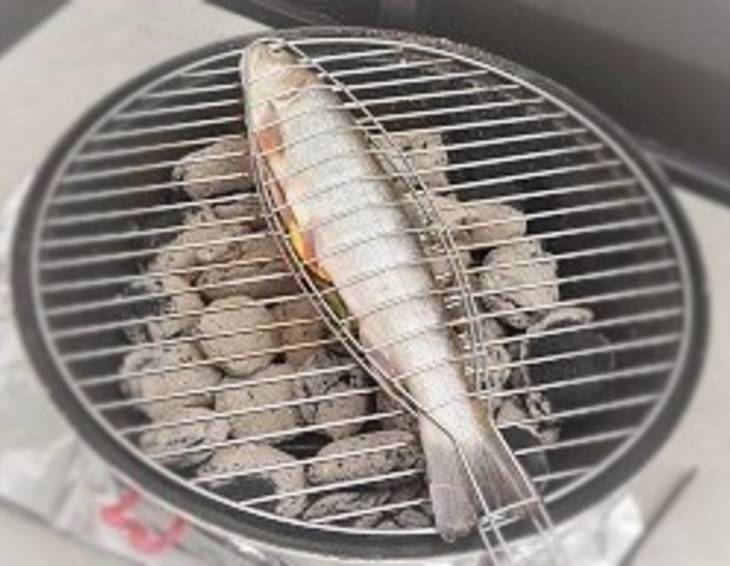 Gegrillter Saibling mit Gemüsevariation Gegrillter Saibling mit Gemüsevariation