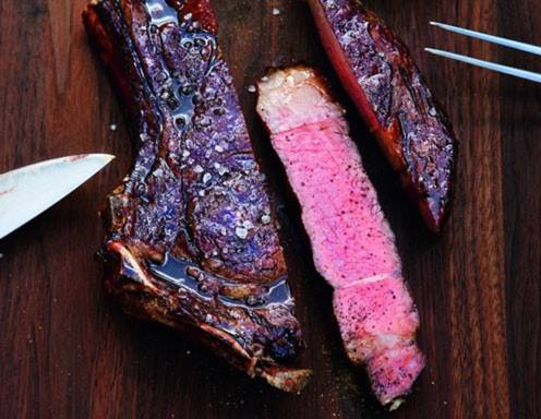 American Rib-Eye-Steak mit Bourbon-Lack Rezept