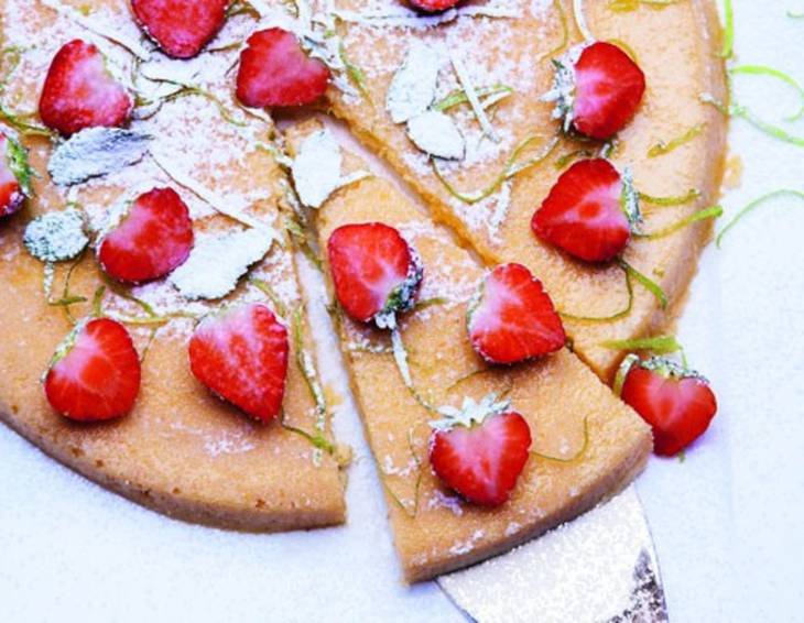Lime Cheese Cake mit schnellem Bröselboden Lime Cheese Cake mit schnellem Bröselboden